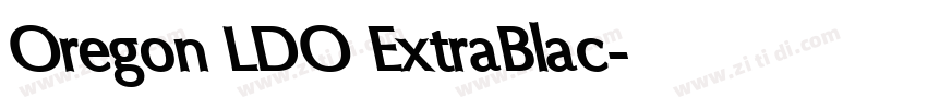 Oregon LDO ExtraBlac字体转换